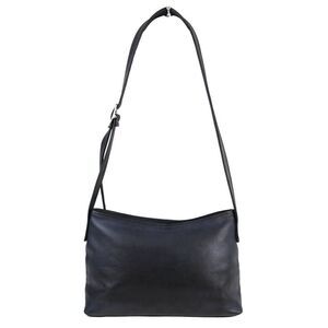 Hartman Leather Canada BLACK GENUINE LEATHER ZIP SHOULDER BAG HANDBAG PURSE